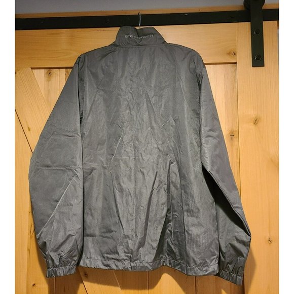Men's Large Stormtech Performance Rain Jacket Waterproof Gray XBOX Logo Mesh - Picture 2 of 12